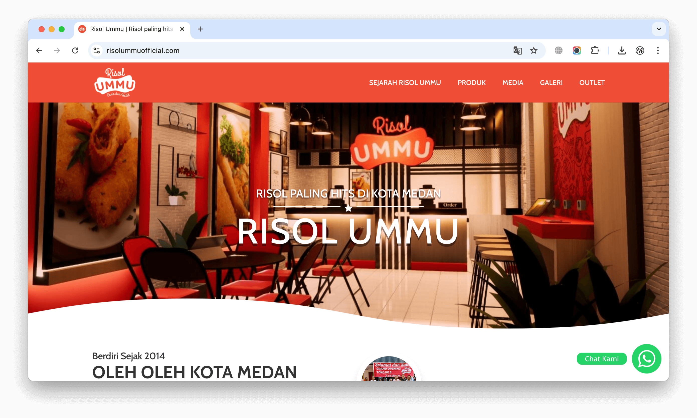 Jasa Pembuatan Website Bisnis  Risol Ummu